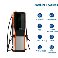 Chargeur de voiture YIXINDIAN à charge rapide DC 30kW 120kW 160kW 180kW 240kW pour camion, borne de recharge DC au sol à énergie solaire, OCPP Wifi 4G intelligent