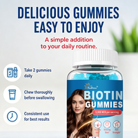 Gummies à la biotine OEM Source Factory, favorisant la santé des cheveux, éclaircissant le teint et renforçant les ongles.