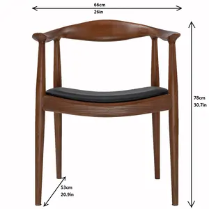 Campione disponibile struttura in legno di frassino nero e sedie in ecopelle per sala da pranzo e ufficio