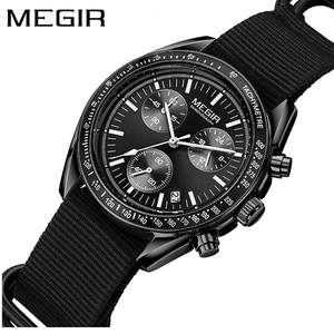MEGIR 2247G <span class=keywords><strong>Orologio</strong></span> Sportivo da Uomo di Lusso con Cinturino in Nylon, <span class=keywords><strong>Cronografo</strong></span> Impermeabile con Calendario - Product Image 4