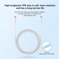 Câble USB Type-C vers C HNT 1M TPE 3A, câble de transfert de données, cordon de charge, câble de charge rapide pour iPhone 15 Series, téléphone portable