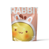 Emballage personnalisé d'ours en bonbon comestible en plastique pour stratification Pochette debout givrée avec fermeture à glissière Sac en mylar avec fermeture à glissière