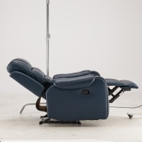 Canapé inclinable moderne extensible en cuir avec structure en bois pour salon, home cinéma et relaxation