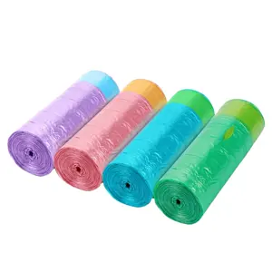 Wholesale high-quality multi-color opaque plastic drawstring garbage bags