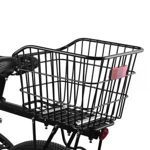 Cesta para bicicleta extra grande, 29cm x 22,5 cm x 26 cm, soporte de hierro para montaje trasero, para bicicleta de montaña plegable para estudiantes - Product Image 1