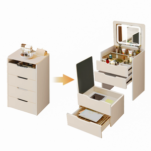 Table à langer simple multifonctionnelle réversible petite capacité de rangement grande capacité <span class=keywords><strong>avec</strong></span> miroir et lumière - Product Image 6
