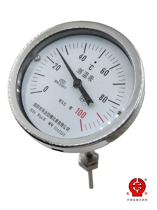 工业不锈钢双金属温度计 双金属表盘温度计 轴向径向可调角度 WSS - Product Image 1