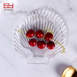 Assiettes en <span class=keywords><strong>verre</strong></span> coquille transparente plat à bijoux coquillage assiette à dîner plateau assiettes en <span class=keywords><strong>verre</strong></span> plats <span class=keywords><strong>de</strong></span> service en gros pour la <span class=keywords><strong>cuisine</strong></span> à domicile - Product Image 3