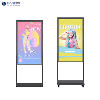 Écran publicitaire LCD haute luminosité 43 49 55 65 pouces Affichage numérique semi-extérieur ultra-mince pour vitrines ou enseignes
