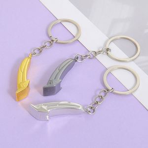 Wholesale Stylish Alloy Barber Tool Shape Keychains Promotional <b>Key</b> <b>Rings</b> Gift Ideal for Company Team Building & Brand Events - Product Image 1