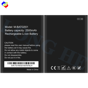 Batería de Iones de Litio de 3.8V 2500mAh al por Mayor, Batería Original para Teléfono Móvil M-BATG551 para Mediacom - Product Image 3