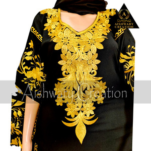 Designer Luxury African Ethnic <b>Kaftan</b> Gown – Loose Fit Muslim Abaya Robe for <b>Plus</b> <b>Size</b> Adults in Soft Rayon Fabric - Product Image 3