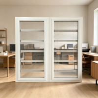 Volet vertical industriel durable en alliage d'aluminium, manuel, anti-corrosion, robuste et facile à utiliser pour chambre d'hôtel et salle de bain