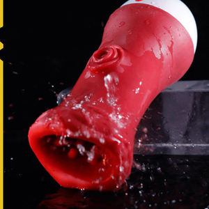 Red Lips Love Airplane Cup, Entrenador Masculino de Boca Grande, Vibración con Simulación de Lengua, Recargable por USB, Resistente al Agua, Entrenador de Pene - Product Image 6