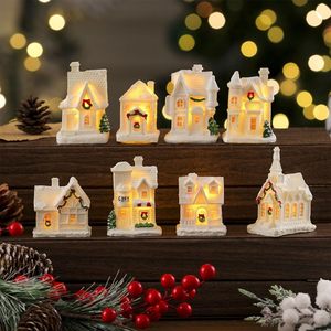 Décoration de Noël 2025, nouvelles maisons blanches de Noël en résine, maison à bulles de Noël avec lumière LED, décoration de maison de Noël - Product Image 5