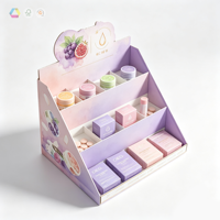 Présentoir de Comptoir à Niveaux Personnalisé, Support Pliable en Carton Ondulé Écologique pour la Vente au Détail de Médicaments et Compléments Alimentaires