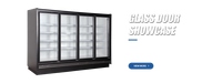 Affichage transparent économie d'énergie grande capacité grand réfrigérateur porte en verre autonome réfrigérateur pour supermarché restaurant