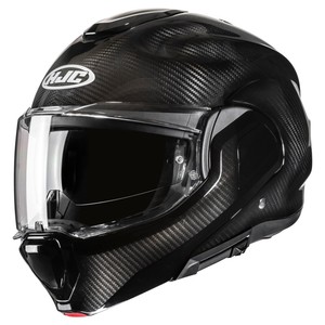 Casco Modular HJC F100 de Carbono Brillante Color Negro M para Motocicleta - Product Image 1
