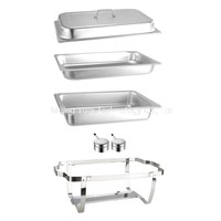 Chauffe-Plat Commercial Pliable Minimaliste Blanc et Or 9L pour Mariages, Cafés et Fêtes de Luxe Léger – Maintien au Chaud des Aliments