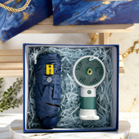 Coffret cadeau d'accueil personnalisé haut de gamme pour employés d'entreprise, boîte d'entreprise de marque avec parapluie, thermos, serviette, kit essentiel