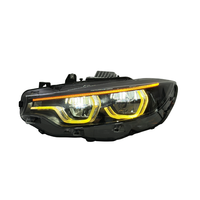 Faros Delanteros LED SJC Tricolor (Amarillo, Blanco, Ámbar) con Efecto Shadow Line 1:1 para BMW Serie 4 F32 F33 F36 F82 2013-2019, Plug and Play