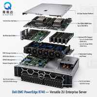 שרת R730 R730xd R740 R750 R760 זיכרון DDR4 מעבד Xeon משומש בעל ביצועים גבוהים למחשוב בסוללות ועיבוד נתונים