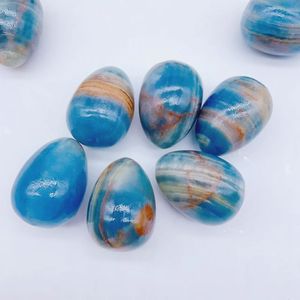 Vente en gros d'œufs de pierres de guérison en obsidienne arc-en-ciel naturelle/aventurine verte/onyx bleu, cristal, œuf mignon pour la décoration de la maison, cadeau - Product Image 6