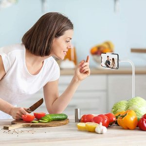 Supporto Clip per telefono cellulare con impugnatura flessibile a braccio lungo a collo di cigno morsetto di montaggio per telefono per <span class=keywords><strong>iPad</strong></span> per letto, desktop - Product Image 5