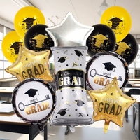 Nouvel ensemble de ballons multi-pièces pour la saison de la remise des diplômes, ballon en film d'aluminium en forme de toque de baccalauréat