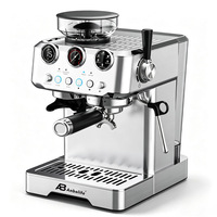 Anbolife - Cafetera Espresso de 51 mm y 58 mm con Molinillo Integrado, Función de Pre-infusión, Sistema de Calentamiento Thermoblock, Certificación CE