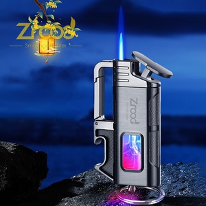 Adjustable Jet api butana isi ulang tahan angin gantungan kunci <span class=keywords><strong>Torch</strong></span> <span class=keywords><strong>Lighter</strong></span> Mini Gas <span class=keywords><strong>Lighter</strong></span> untuk rokok untuk giveaway - Product Image 2