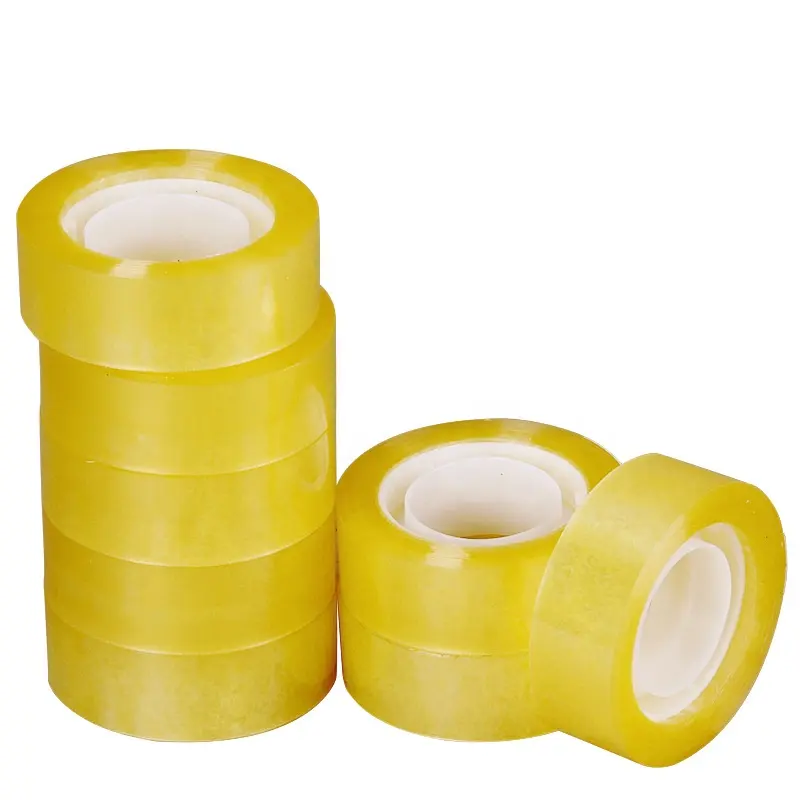 Colorful Crystal Clear 1 Inch Core Dimension Security Sealing Stationery Tape School Office Use Tape