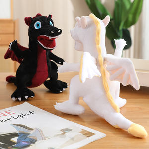 龙与恐龙毛绒玩具-毛绒动物玩偶-安抚伴侣-超柔软动物毛绒玩具 - 24 厘米 2 色套装 龙 - Product Image 3