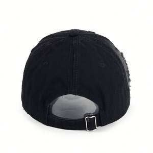 Usine OEM personnalisé non structuré lavé 100% coton plaine en détresse image commune papa chapeaux broderie casquettes de baseball - Product Image 6