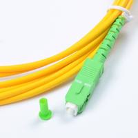 Câble de raccordement optique simplex monomode SC/APC vers SC/APC 9/125μm avec gaine PVC jaune pour FTTH