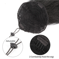 Queue de cheval longue et droite Yaki à cordon de serrage, extension en fibre synthétique haute température, 24 pouces, résistante à la chaleur, application facile, sans besoin de laisser de cheveux apparents