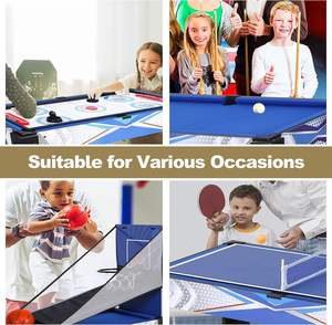 Table de jeux familiale d'intérieur 5-en-1 pliable KD : <span class=keywords><strong>billard</strong></span>, <span class=keywords><strong>hockey</strong></span> sur <span class=keywords><strong>air</strong></span>, tennis de table, ping-pong, combo multi-jeux pour enfants - Product Image 3