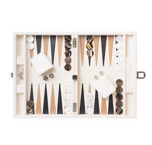 <span class=keywords><strong>Jeu</strong></span> de société de Backgammon pliable en cuir PU de luxe de 15 pouces fabriqué à la main de qualité supérieure avec logo personnalisé - Product Image 4