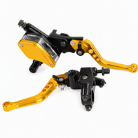 Nouveau levier de frein et d'embrayage universel CNC pliable de 22 mm, réglable, design feuille d'érable, pour moto tout-terrain, pièces de rechange modifiées