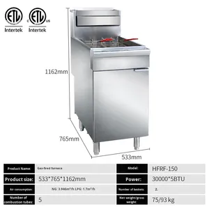 Freidora de Gas Vertical Comercial, Freidora Multifuncional de Gas <span class=keywords><strong>Natural</strong></span>, Horno para <span class=keywords><strong>Pollo</strong></span> <span class=keywords><strong>Frito</strong></span> y Papas Fritas para Hoteles y Restaurantes - Product Image 5