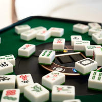 Meja Mahjong Portabel Luar Negeri Meja Mahjong Mini Otomatis Penuh Portabel Mesin Mahjong Otomatis Kecil Rumah Tangga