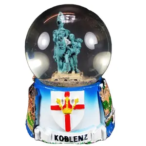 Creative custom Neues Rathaus Koblenz snow globe Oktoberfest gifts for adults Germany souvenir crystal ball