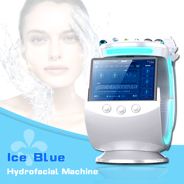 2024 Newest 7 in 1 Smart Ice Blue H2o2 Hydro Oxygen Aqua Peel Facial Hydrodermabrasion Facial Machine