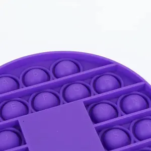 Custom Logo Silicone Pop Toy Push Bubble Toy Silicone Fidget Sensory Pop Toy