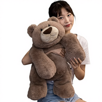 Peluche Panda lestée, adorable panda brun, peluche super douce, coussin anti-stress