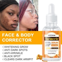 Serum pemutih kuat kunyit, korektor antioksidan Anti penuaan pelembab menghilangkan Melasma memperbaiki kulit putih wajah