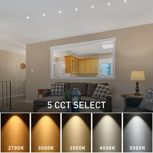 Downlight LED carré moderne anti-éblouissement de 4 pouces, sans cadre, 15W, 5CCT, sans boîtier, plafond IP54, Ra90, 1200LM, pour maison, <span class=keywords><strong>hôtel</strong></span>, projet - Product Image 6