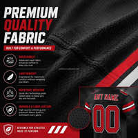 Maillot de football américain unisexe léger, respirant, anti-transpiration, col en V, manches courtes, écologique, personnalisable pour équipe