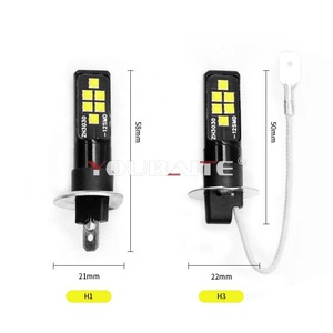 H3 3030 12SMD H1 높은 전원 자동차 LED 헤드 라이트 슈퍼 밝은 자동 안개 램프 화이트 - Product Image 4