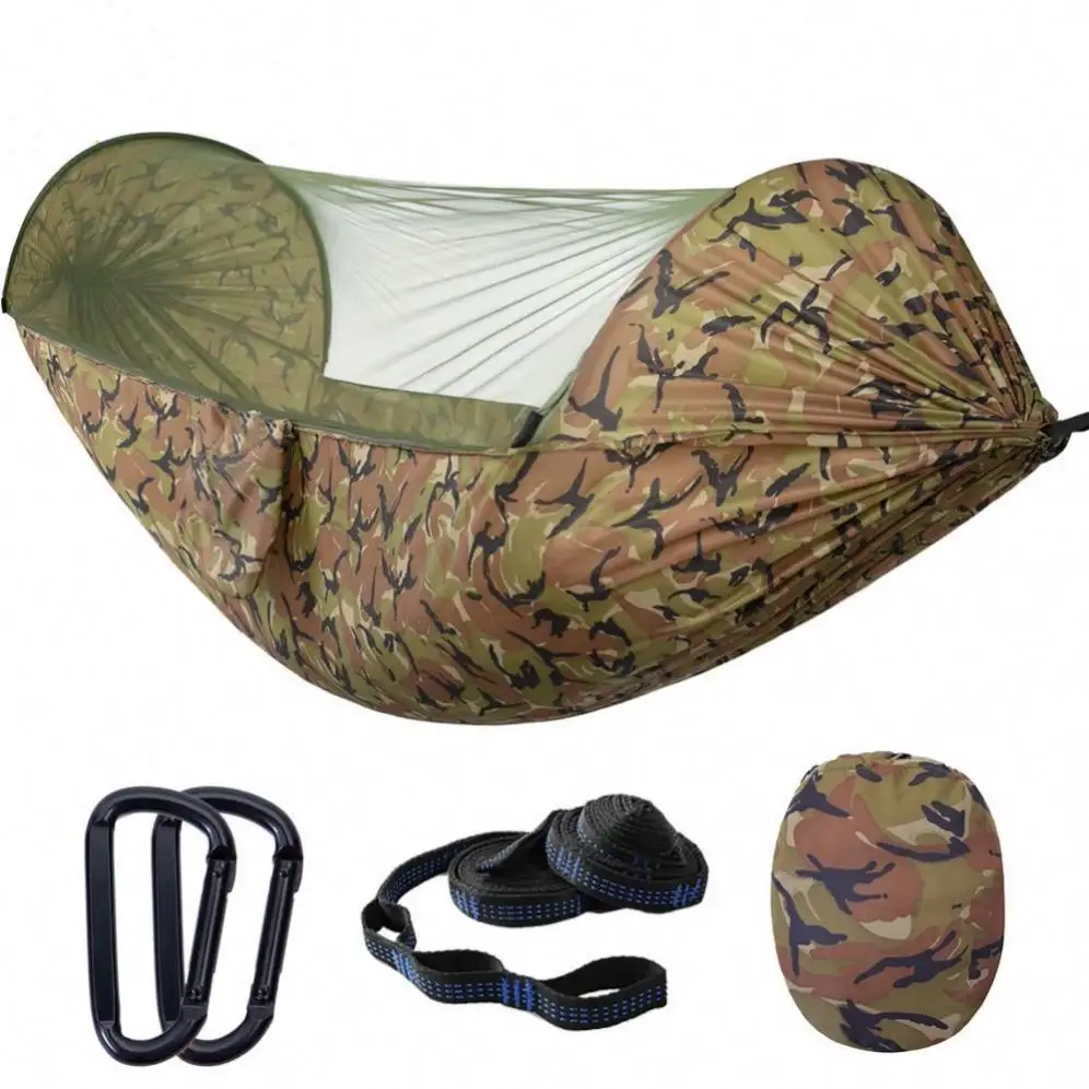 2023 Suessen Nieuwe Automatische Nylon Hangmat Outdoor Camping Hangmat Zonnekap Klamboe Hangmat